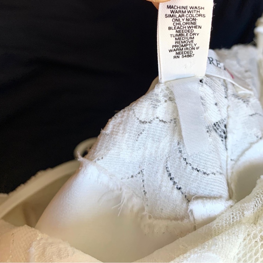 Vintage White Lace-Trim Satin Slip Dress - Women Intimates & Sleepwear - Picture 9 of 9